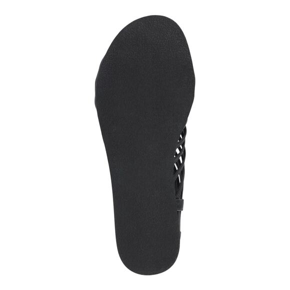 Journee Women's Delilah Gladiator Cage Sliver Wedge Sandals Black Size 8 - Picture 5 of 5